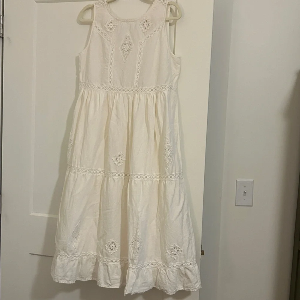 Sezane Zarri Dress Écru Size 10 - Picture 4 of 6